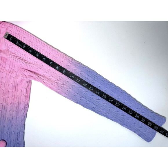 Sugar Thrillz x Dolls Kill Sweater Set 2X Pink Purple Ombre Cable Knit Y2K Fairy - Picture 9 of 14